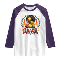 Funny Duck Metal Concert Raglan Shirt Rock Band Quack Meme