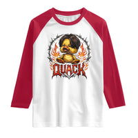 Funny Duck Metal Concert Raglan Shirt Rock Band Quack Meme
