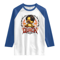 Funny Duck Metal Concert Raglan Shirt Rock Band Quack Meme