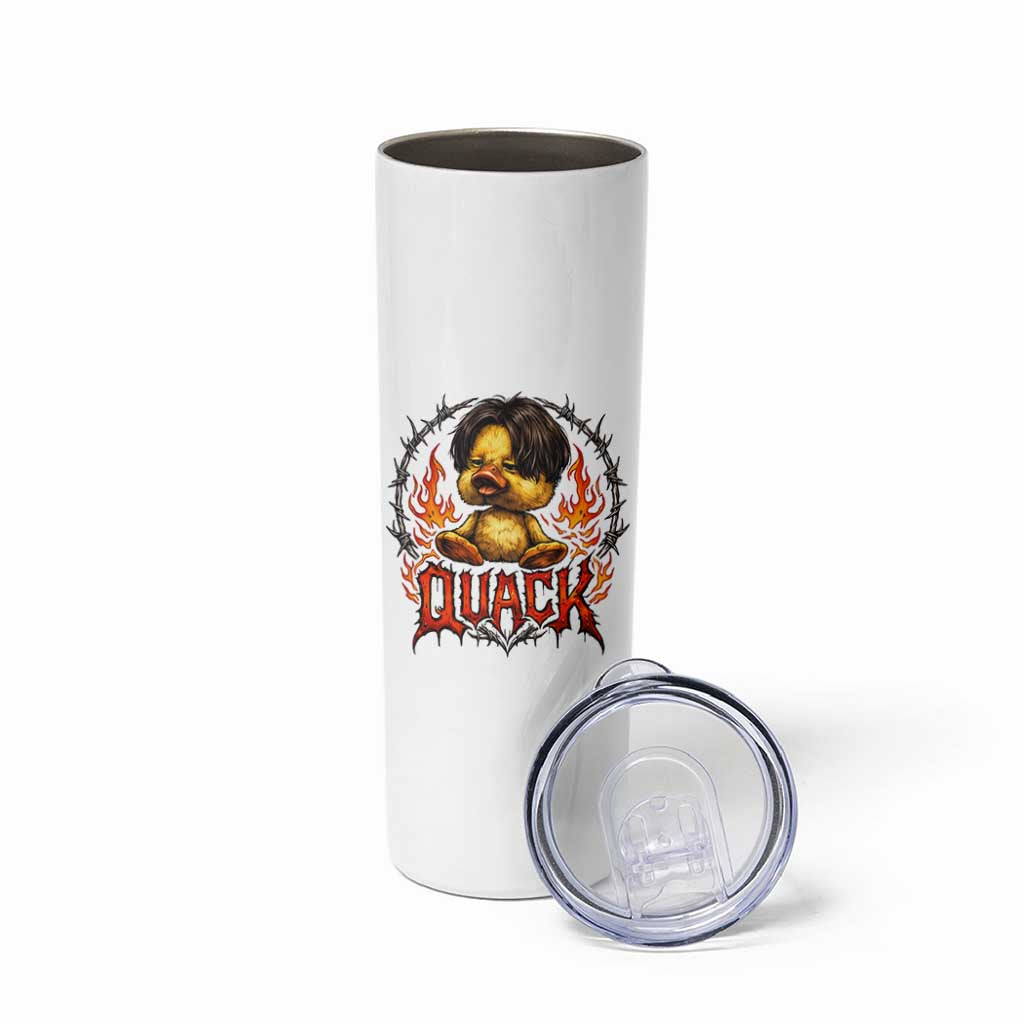 Funny Duck Metal Concert Skinny Tumbler Rock Band Quack Meme