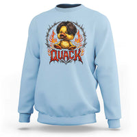 Funny Duck Metal Concert Sweatshirt Rock Band Quack Meme