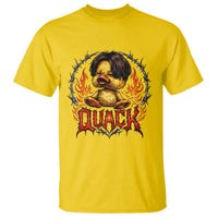 Funny Duck Metal Concert T Shirt Rock Band Quack Meme