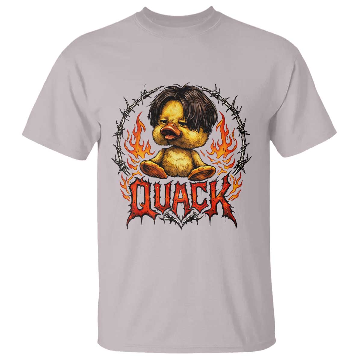 Funny Duck Metal Concert T Shirt Rock Band Quack Meme