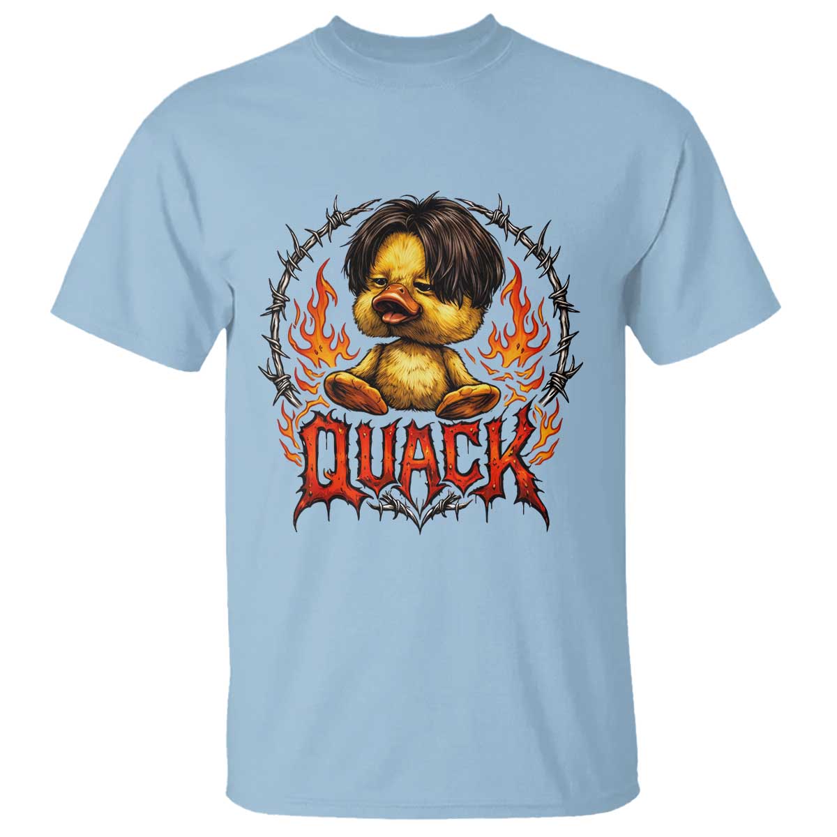 Funny Duck Metal Concert T Shirt Rock Band Quack Meme