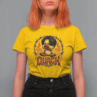 Funny Duck Metal Concert T Shirt For Women Rock Band Quack Meme