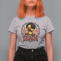 Funny Duck Metal Concert T Shirt For Women Rock Band Quack Meme