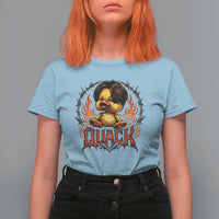 Funny Duck Metal Concert T Shirt For Women Rock Band Quack Meme