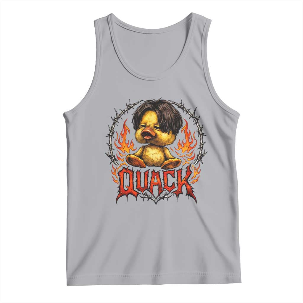 Funny Duck Metal Concert Tank Top Rock Band Quack Meme