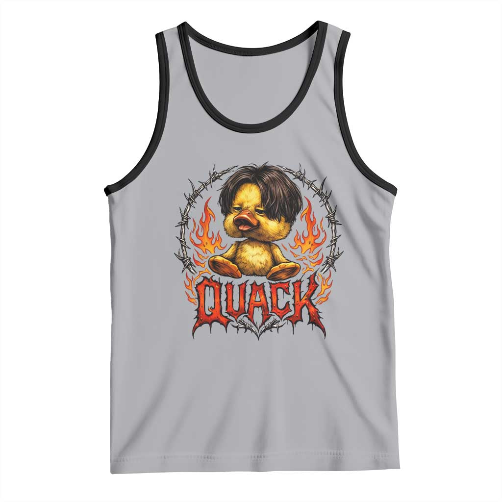 Funny Duck Metal Concert Tank Top Rock Band Quack Meme