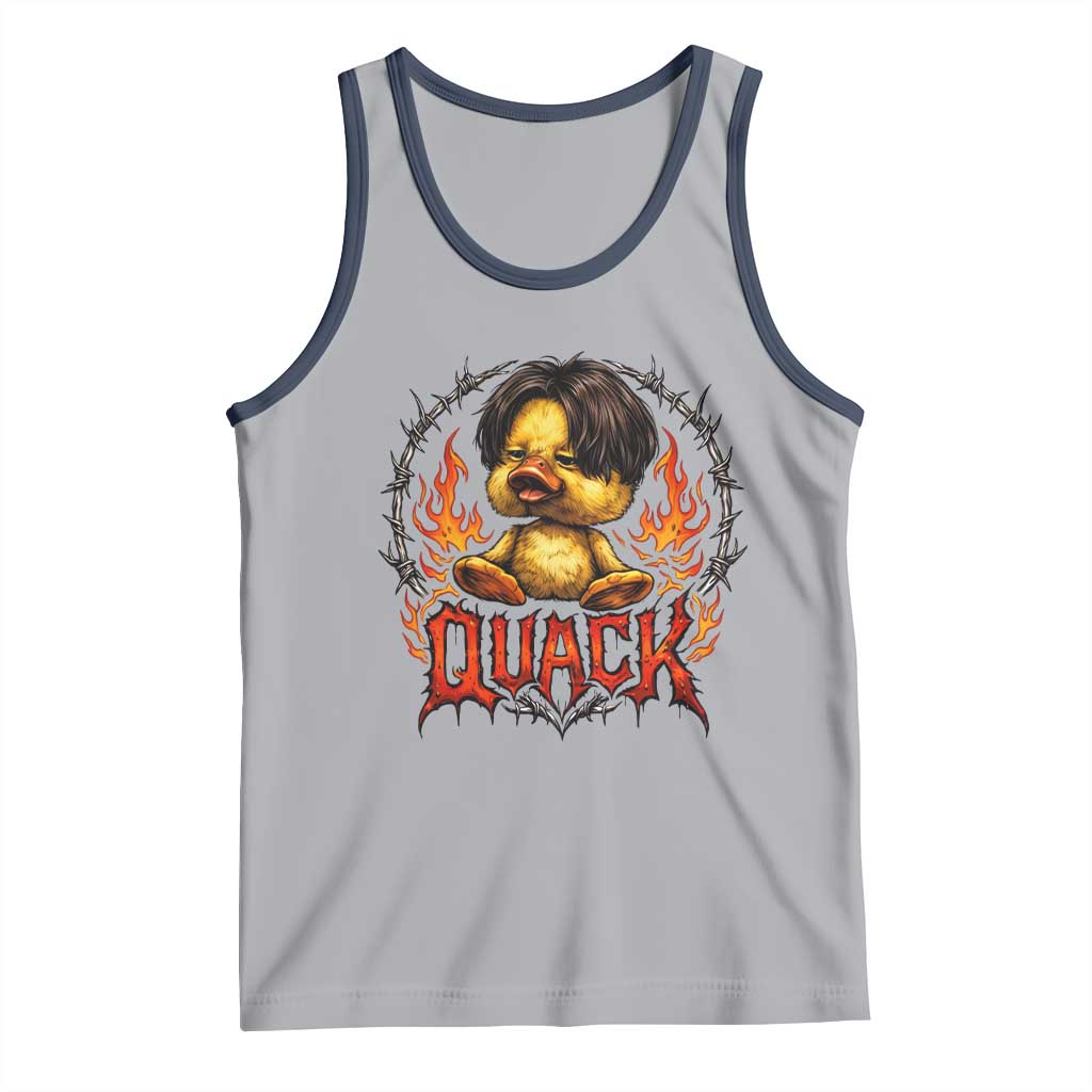 Funny Duck Metal Concert Tank Top Rock Band Quack Meme