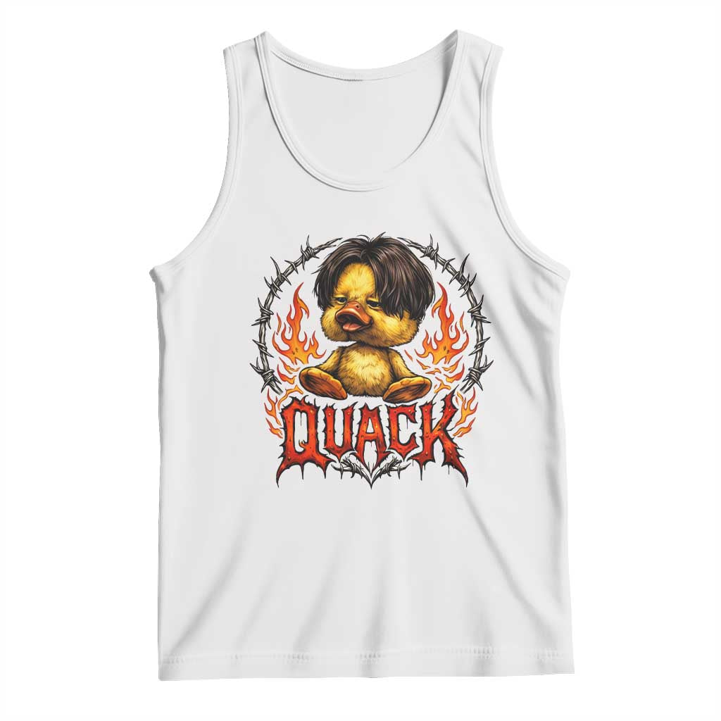 Funny Duck Metal Concert Tank Top Rock Band Quack Meme