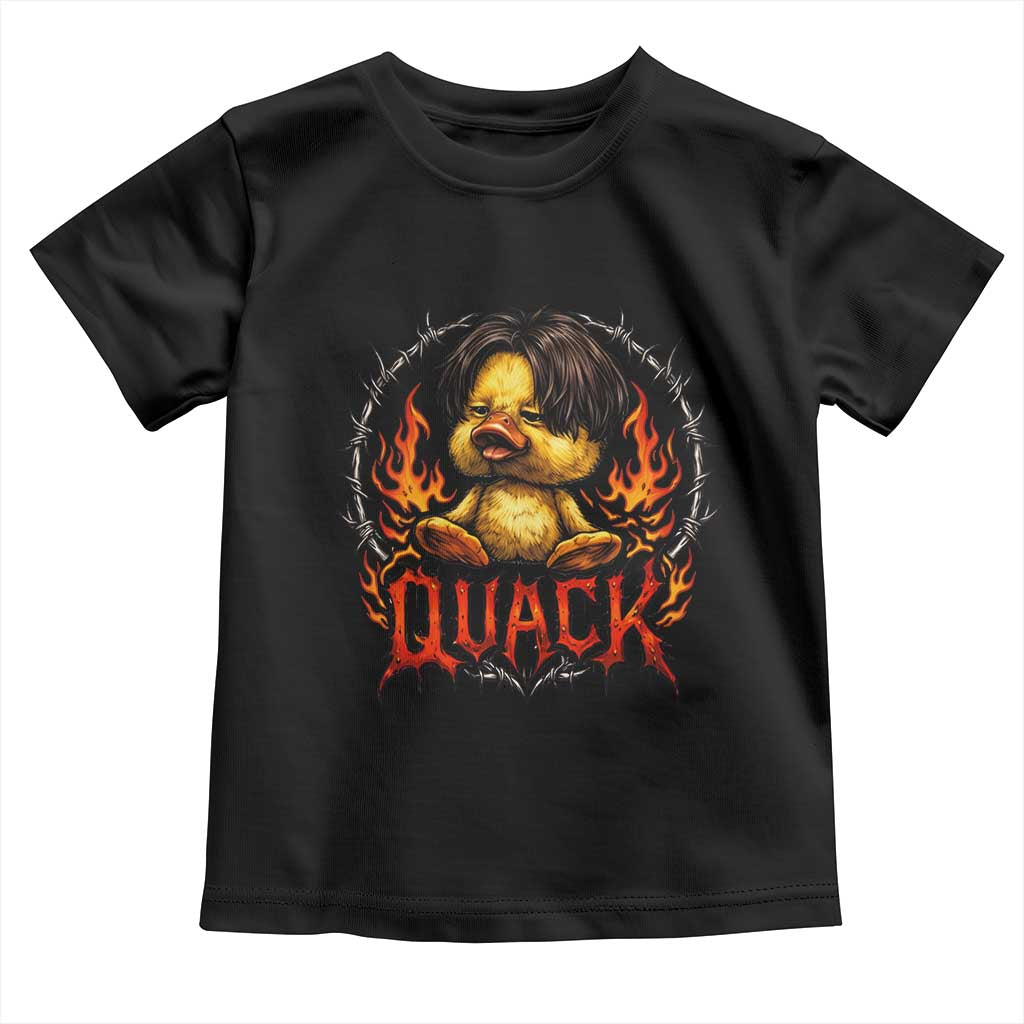 Funny Duck Metal Concert Toddler T Shirt Rock Band Quack Meme