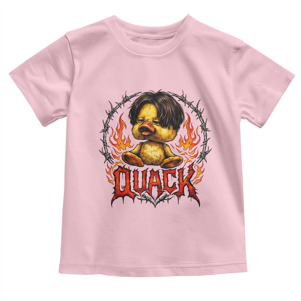 Funny Duck Metal Concert Toddler T Shirt Rock Band Quack Meme