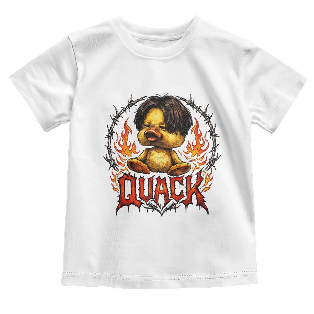 Funny Duck Metal Concert Toddler T Shirt Rock Band Quack Meme