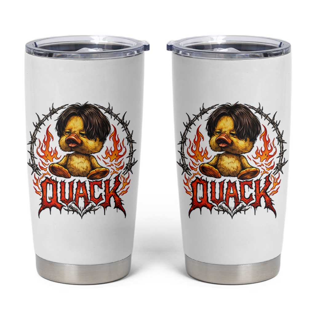 Funny Duck Metal Concert Tumbler Cup Rock Band Quack Meme