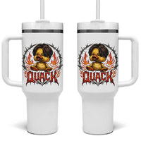 Funny Duck Metal Concert Tumbler With Handle Rock Band Quack Meme