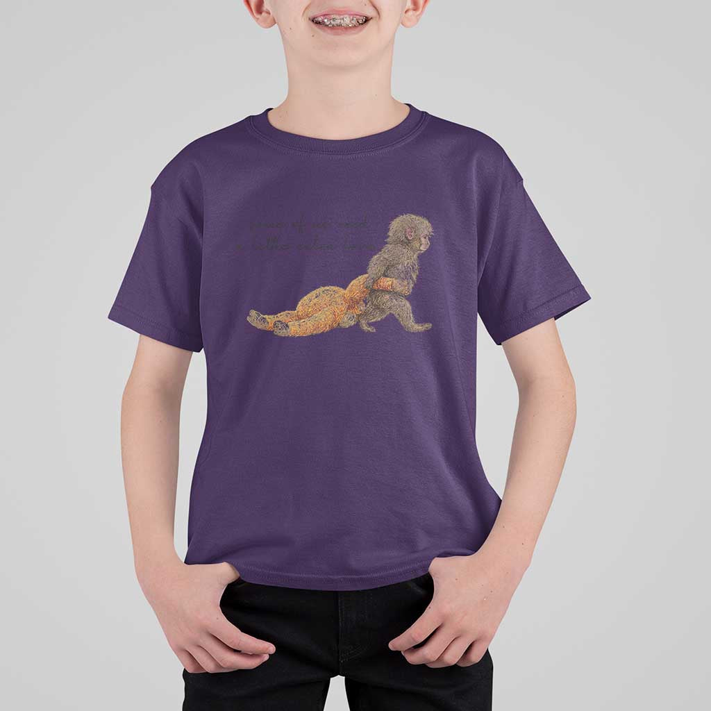 Punch Mokey T Shirt For Kid Viral Trend Baby Monkey Meme