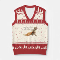 Punch Mokey V-Neck Knit Sweater Vest Viral Trend Baby Monkey Meme