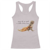 Punch Mokey Racerback Tank Top Viral Trend Baby Monkey Meme