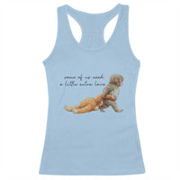 Punch Mokey Racerback Tank Top Viral Trend Baby Monkey Meme