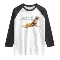 Punch Mokey Raglan Shirt Viral Trend Baby Monkey Meme