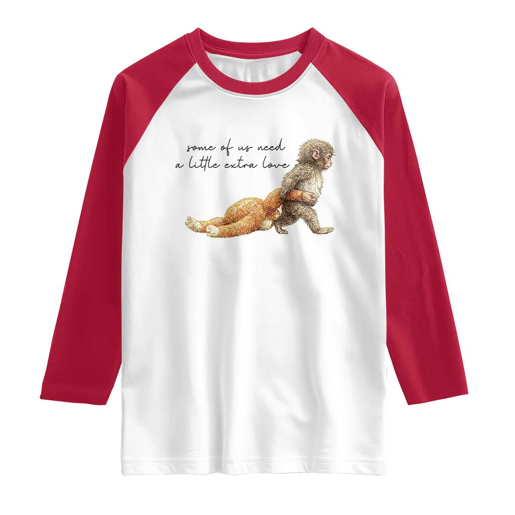 Punch Mokey Raglan Shirt Viral Trend Baby Monkey Meme