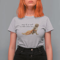 Punch Mokey T Shirt For Women Viral Trend Baby Monkey Meme