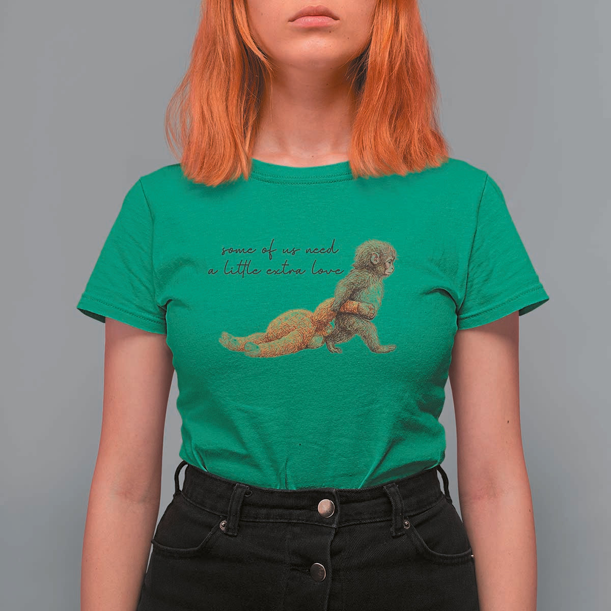 Punch Mokey T Shirt For Women Viral Trend Baby Monkey Meme