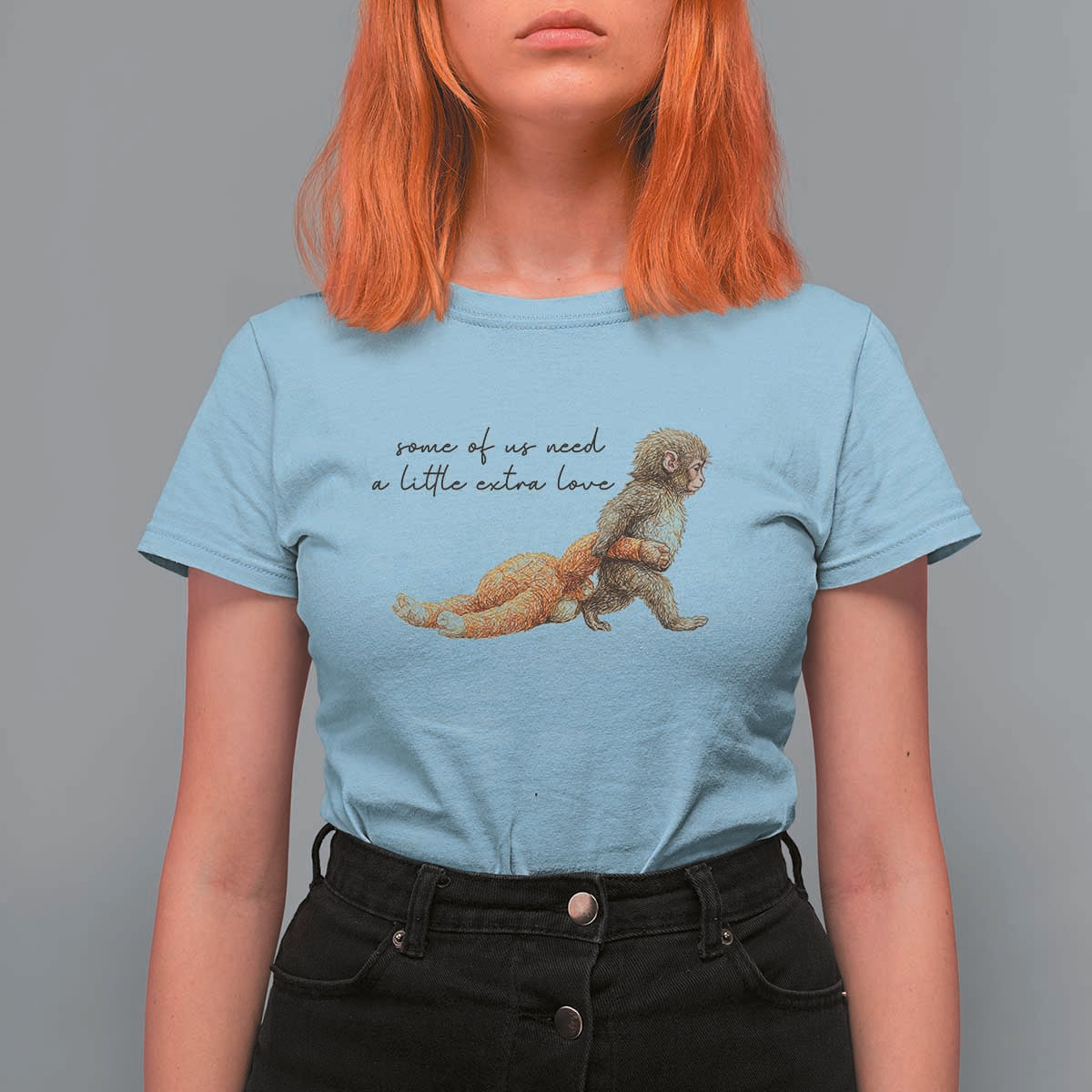 Punch Mokey T Shirt For Women Viral Trend Baby Monkey Meme