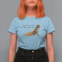 Punch Mokey T Shirt For Women Viral Trend Baby Monkey Meme