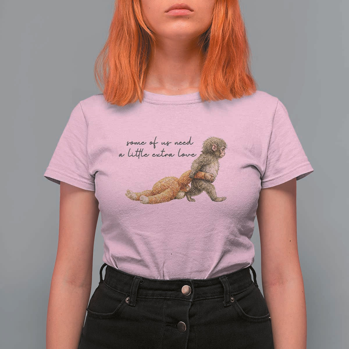 Punch Mokey T Shirt For Women Viral Trend Baby Monkey Meme