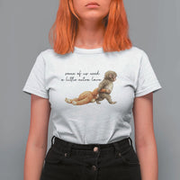 Punch Mokey T Shirt For Women Viral Trend Baby Monkey Meme