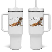 Punch Mokey Tumbler With Handle Viral Trend Baby Monkey Meme