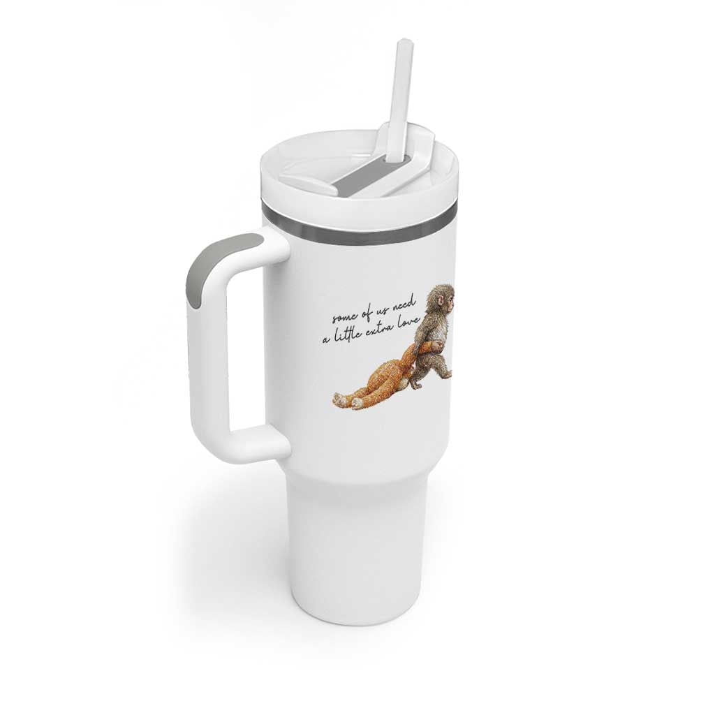 Punch Mokey Tumbler With Handle Viral Trend Baby Monkey Meme