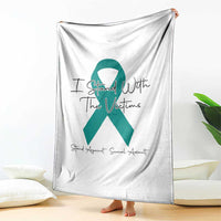 Sexual Assault Awareness Throw Blanket I Stand With The Victims