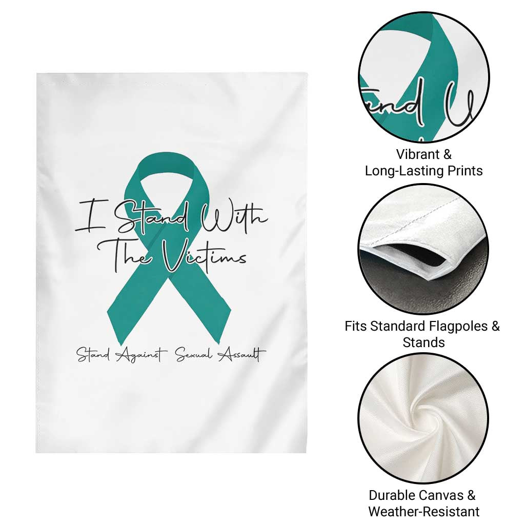 Sexual Assault Awareness Garden Flag I Stand With The Victims