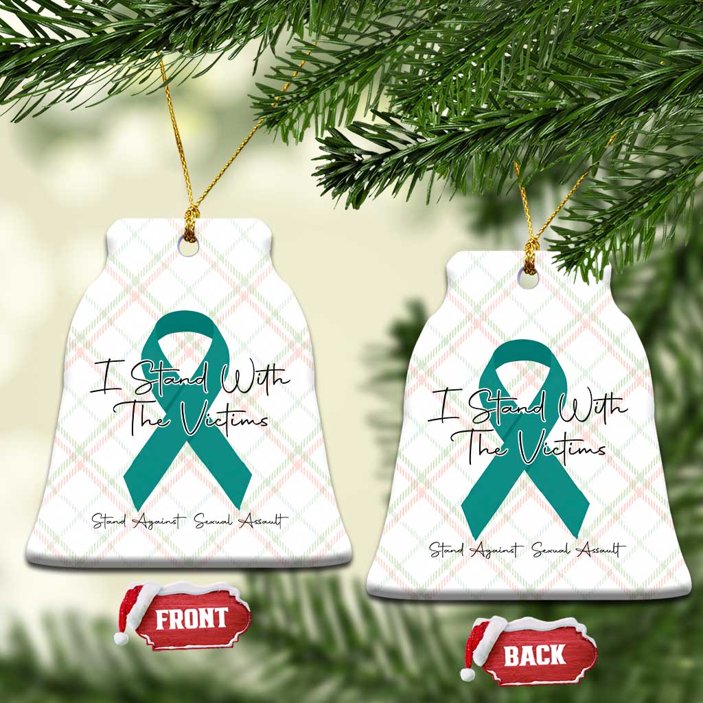 Sexual Assault Awareness Ceramic Ornament I Stand With The Victims
