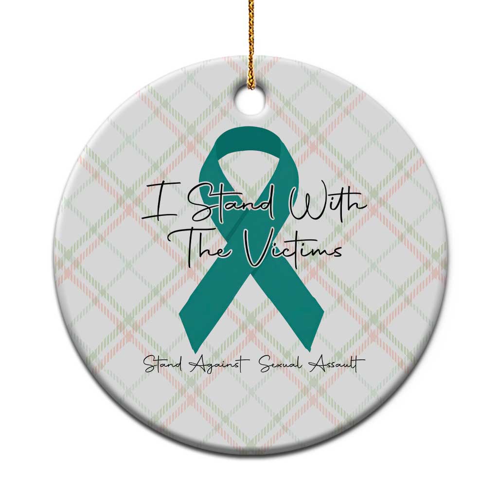 Sexual Assault Awareness Ceramic Ornament I Stand With The Victims