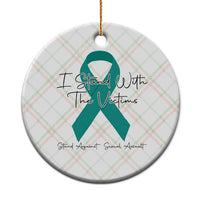 Sexual Assault Awareness Ceramic Ornament I Stand With The Victims