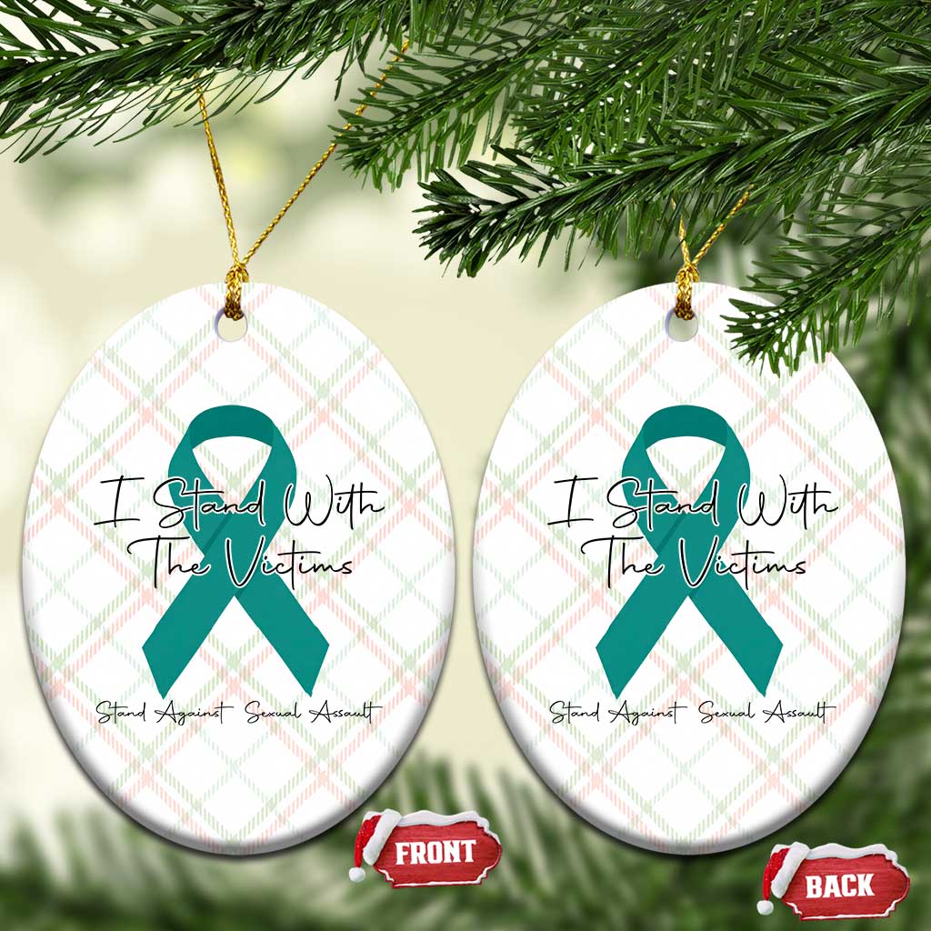 Sexual Assault Awareness Ceramic Ornament I Stand With The Victims