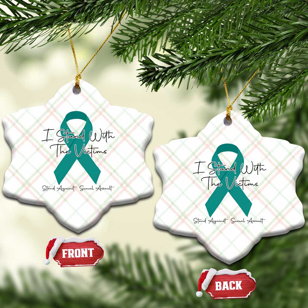 Sexual Assault Awareness Ceramic Ornament I Stand With The Victims