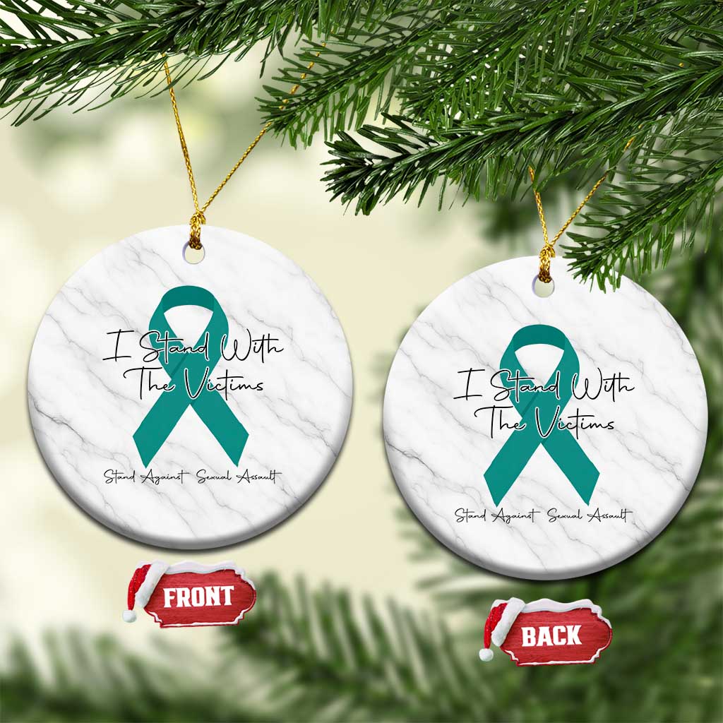 Sexual Assault Awareness Ceramic Ornament I Stand With The Victims