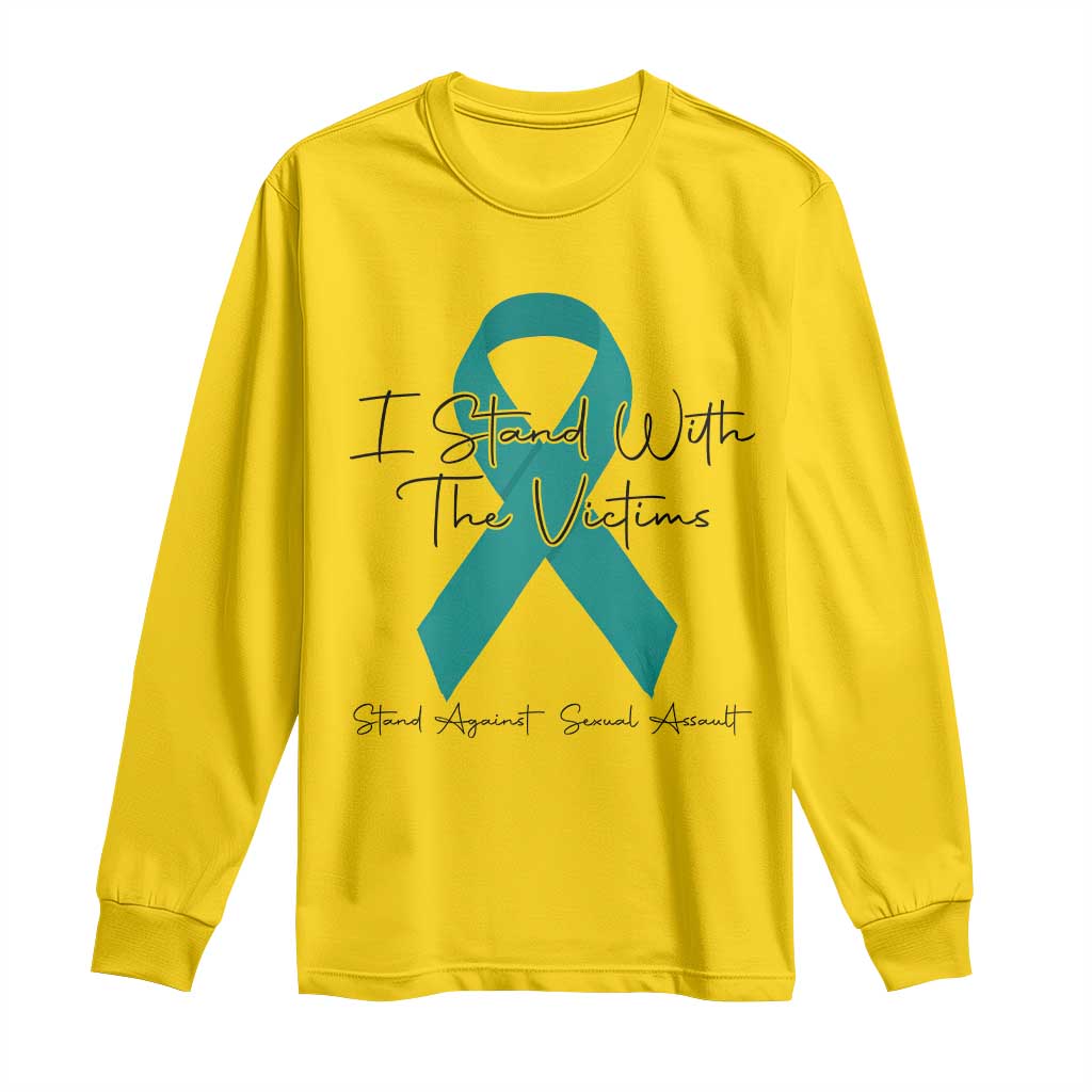 Sexual Assault Awareness Long Sleeve Shirt I Stand With The Victims