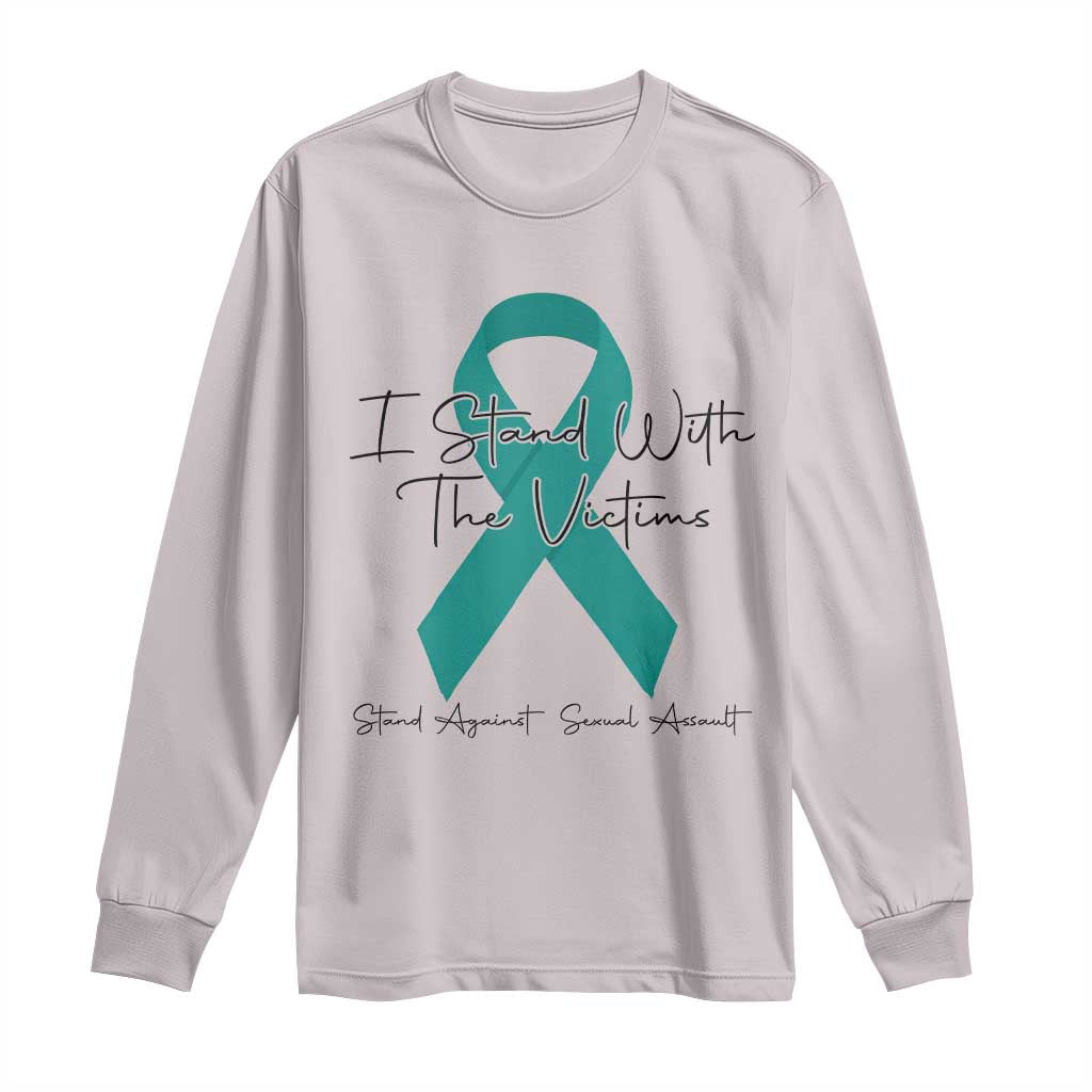 Sexual Assault Awareness Long Sleeve Shirt I Stand With The Victims