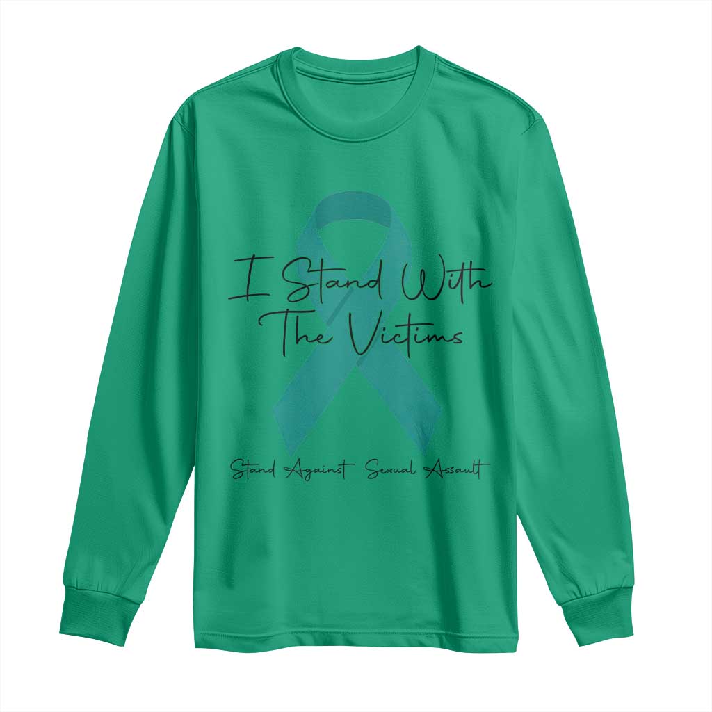 Sexual Assault Awareness Long Sleeve Shirt I Stand With The Victims