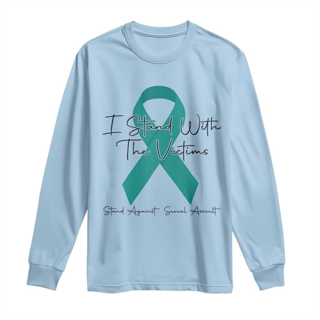 Sexual Assault Awareness Long Sleeve Shirt I Stand With The Victims