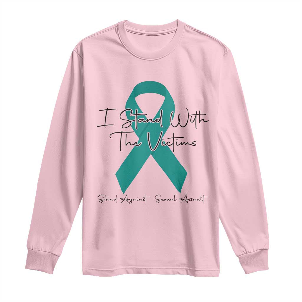 Sexual Assault Awareness Long Sleeve Shirt I Stand With The Victims