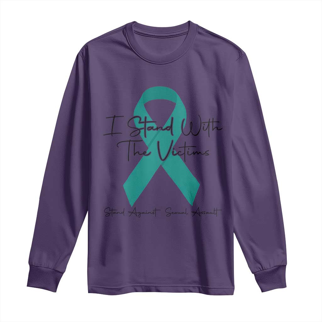 Sexual Assault Awareness Long Sleeve Shirt I Stand With The Victims