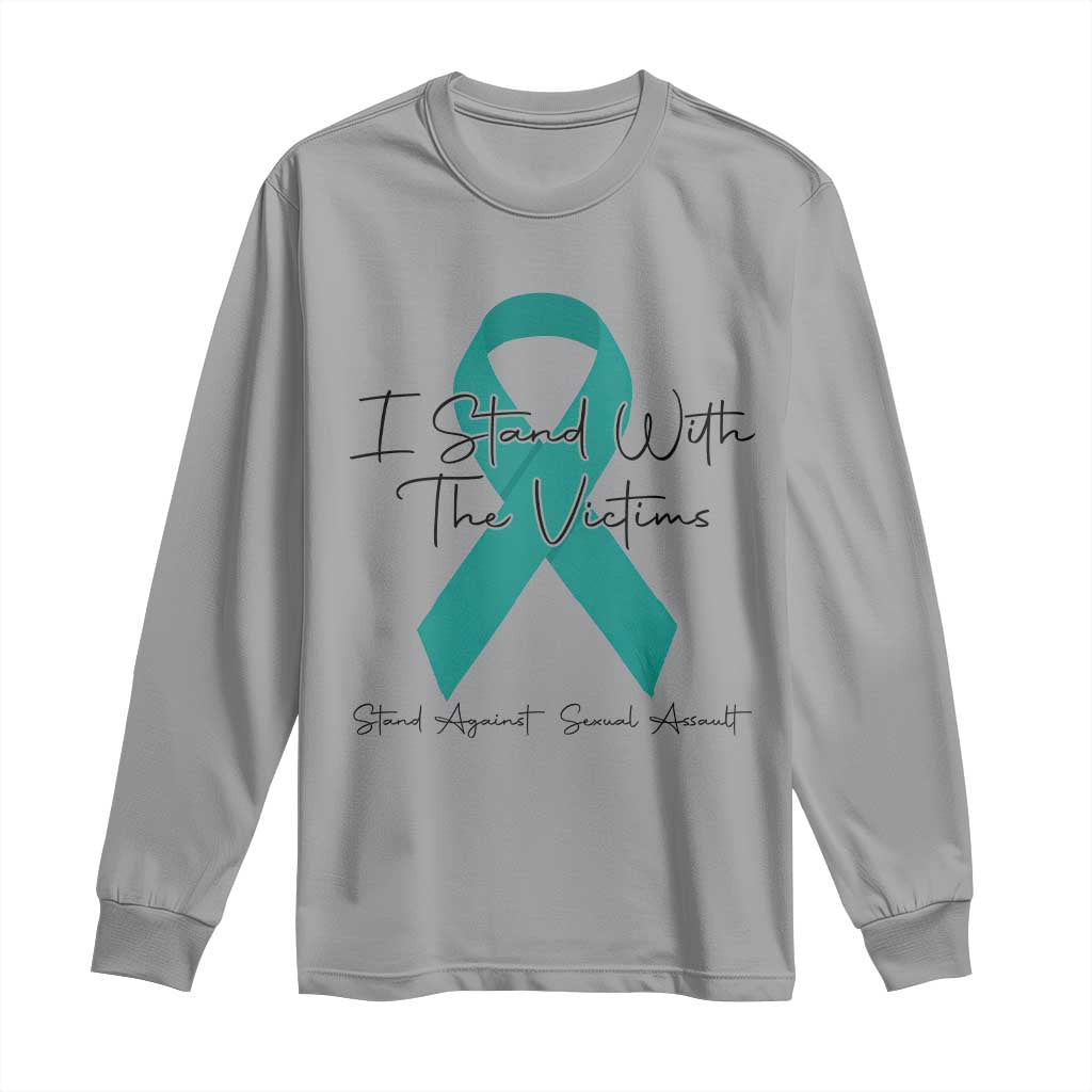 Sexual Assault Awareness Long Sleeve Shirt I Stand With The Victims