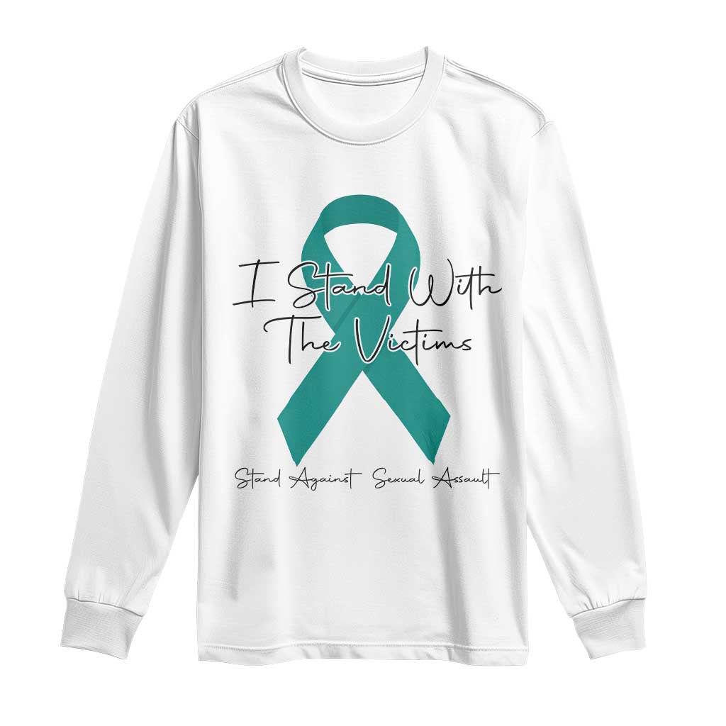 Sexual Assault Awareness Long Sleeve Shirt I Stand With The Victims